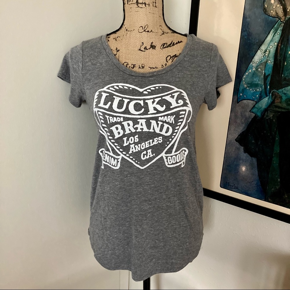 Lucky brand grey t-shirt SMALL